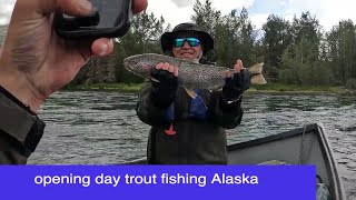 I Caught a GIANT Rainbow Trout Fly Fishing in Alaska remote rivers [upl. by Mab]