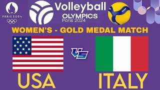 OLYMPIC WOMENS VOLLEYBALL LIVE │ USA vs ITALY │ FINALS │ Livescore [upl. by Roht207]