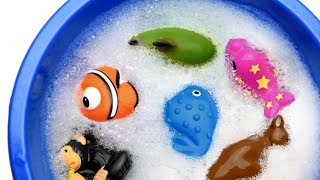 Learn Sea Animal and Wild Zoo Animals Names  Baby Toys For Kids [upl. by Obala]