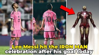 Leo Messi hit the IRON MAN celebration after his goal today against Charlotte FC😂😂 [upl. by Nahsor]