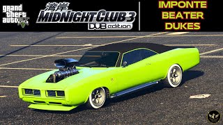 Imponte Beater Dukes Customization Midnight Club 3  Roys Dodge Charger RT  GTA 5 Online [upl. by Ellehsat]