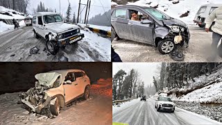 Live crash near Atal tunnel 😱  Sliding cars in BlackIce  Sabko rescue karna pada [upl. by Nhguav]