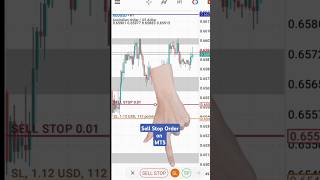 First Time Placing a Sell Stop on MT5 sellstop forex youtubechamps [upl. by Winikka]