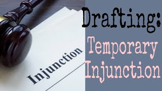 How to Draft a Temporary Injunction Application Complete Legal Guide [upl. by Andriana]