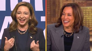 Kamala Harris REACTS to Maya Rudolphs SNL Impression of Her [upl. by Nylorak236]