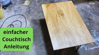 einfachen Tisch Couchtisch aus Holz selber bauen [upl. by Olav813]