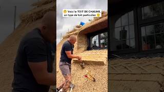 🤔 Voici le TOIT DE CHAUME un type de toit particulier 😲 shortvideo shorts roof roofing roofer [upl. by Aw374]