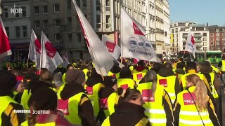 Poststreik Warnstreiks in Hamburg [upl. by Eiltan]