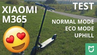 Xiaomi M365  UPHILL NORMAL mode ECO mode  TEST [upl. by Yug]