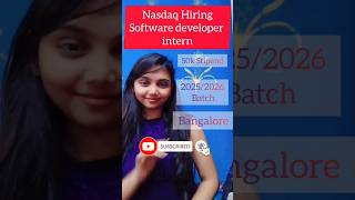 Nasdaq hiring ‼️ Apply asap‼️jobs jobsearch itjobs internship workfromhome shorts short [upl. by Nolad227]