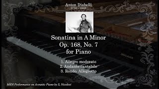 A Diabelli Sonatina Op 168 No 7 in A minor for Piano complete reloaded [upl. by Alyakcm]