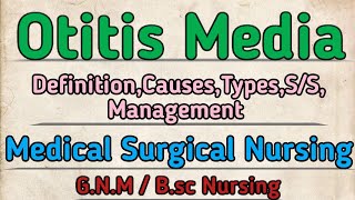 Otitis Media Lecture  Medical Surgical Nursing [upl. by Nylrem]