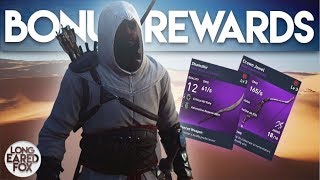 Assassins Creed Origins  HOW TO GET LEGACY OUTFITS amp BONUS REWARDS  Ezio Altair amp Rare Weapons [upl. by Gaudet]