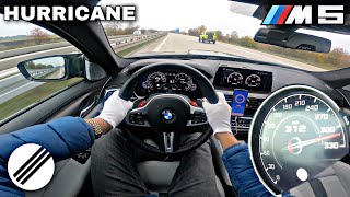 1000HP BMW M5 HURRICANE PROTOTYPE TEST DRIVE ON GERMAN AUTOBAHN🏎 [upl. by Erihppas]