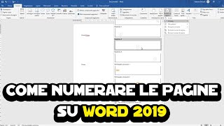 Come numerare le pagine su Word 2019 [upl. by Millicent194]