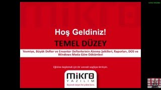 Mikro Yazılım Yevmiye Büyük Defter ve Envanter Defterlerinin Kullanım Özellikleri Eğitimi [upl. by Llezo]