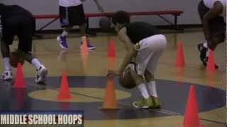 Jaylin Fleming Dribbling Drills  MiddleSchoolHoopscom  2012 John Lucas Middle School Combine [upl. by Radferd315]