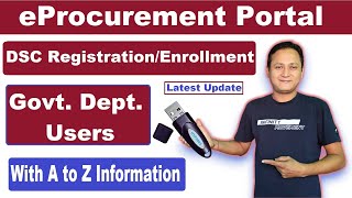 DSC Registration For Govt Tender Authority  e Procurement Portal  dscguru2023 govttender [upl. by Luella]