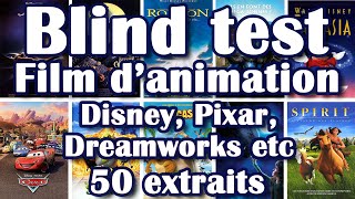 Blind Test Film danimation Disney Pixar Dreamworks et autres 50 extraits [upl. by Dougherty]