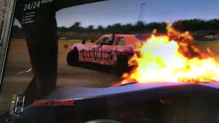 Banger Racing in car with Derby King 486￼￼￼￼￼ [upl. by Oirad153]