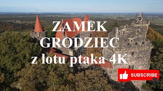 Zamek Grodziec z lotu ptaka 4K Grodziec Castle from a birds eye view 4K [upl. by Inahpets]