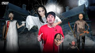 GRANNY VS MOMO SHORT FILM  ग्रैनी  HORROR GAME GRANNY  SLENDRINA  MOHAK MEET [upl. by Albert]