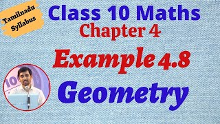 TN New Syllabus Maths Class 10  Example 49  Geometry  வடிவியல் [upl. by Dustman]