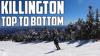 Skiing Killington VT Top to Bottom  Longest Possible Route [upl. by Nivej]