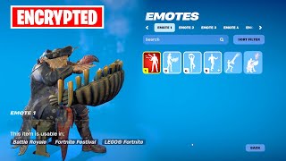 ENCRYPTED Davy Jones Emote amp All New Leaked Emotes  Fortnite x Pirates of the Carribean [upl. by Howlend]