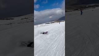 Snowboard Fail carving snowboarding snow fail transition skiing erciyes dog [upl. by Lenna]