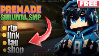 Minecraft Premade Survival Smp Server Download  Free survival smp backup  Shops rtp  ranks [upl. by Ttelrats]