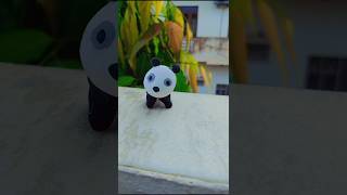 Crafts 😱😱clay panda 🐼🐼diy clay panda making in just 5 min 😱😱panda 🐼short shortsviral [upl. by Junno]