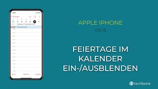 Feiertage im Kalender einausblenden  Apple iPhone iOS 15 [upl. by Cartwell561]