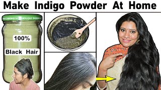 Homemade 100 Pure Indigo Powder To Turn White Hair To Black Naturally amp Cream To Repair Damage Hair [upl. by Natty127]