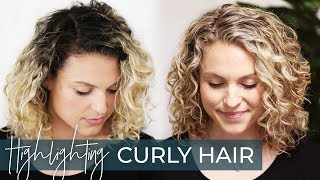 How to Highlight Curly Hair  My Favorite Blonde Highlighting Technique with a Base Bump [upl. by Tranquada]