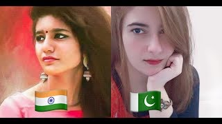 Priya Prakash India Vs Mishal Hearts Pakistan  Trending Instagram Girls  2018 [upl. by Elrod]