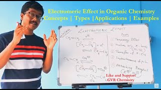 Electromeric Effects in Organic Chemistry English Class  Concepts Types  ApplicationsExamples [upl. by Annaynek]