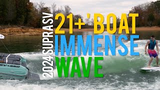 2024 Supra SV  Wakesurf Review  Smaller Surf Boat Immense Wave [upl. by Etteuqram462]