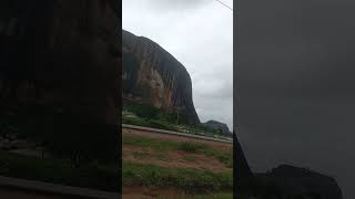 a spectacular view of this large natural inselberg nature nigeriatourism rockformation tour [upl. by Aline]