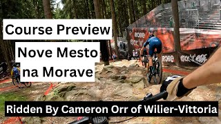 Nove Mesto Na Morave World Cup  Course Ridden by Cameron Orr of Wilier Vittoria [upl. by Yenot]