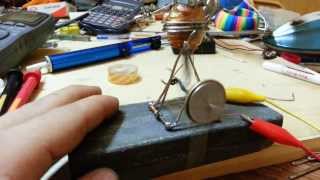 solenoid coil motor made of paper clips and magnetic wire [upl. by Chaille]