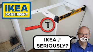 How to adjust the legs on the 38quot IKEA SEKTION Kitchen Corner Cabinet a StepbyStep Guide [upl. by Anig246]