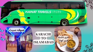 Karachi To Islamabad By Road  Bus Journey  Kainat Travels Bus Service [upl. by Sneed985]