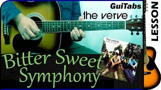 How to play BITTER SWEET SYMPHONY 🎼🍋  The Verve  GUITAR Lesson 🎸  GuiTabs N°137 [upl. by Gilberte]