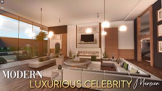 Bloxburg Modern Luxurious Celebrity Mansion Interior 14M 🌴 [upl. by Arlon]