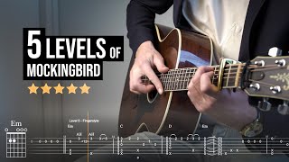 quotMockingbirdquot in 5 Levels Eminem fingerstyle guitar cover  Tabs  Chords  Lyrics [upl. by Norrehs]