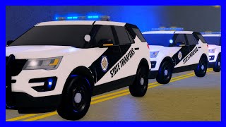 STATE TROOPERS GET INTO HIGH SPEED PURSUIT WITH FLEEING VEHCILE FROM BORDER KAREN ERLC Roblox RP [upl. by Avrom]