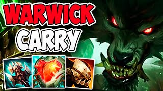 INSANE CHALLENGER WARWICK SOLO CARRY GAMEPLAY  CHALLENGER WARWICK JUNGLE GAMEPLAY  Patch 1222 S12 [upl. by Neibart]