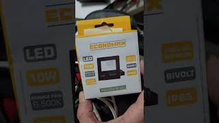 Unboxing Refletor holofote led 10W Economax [upl. by Hgalehs]