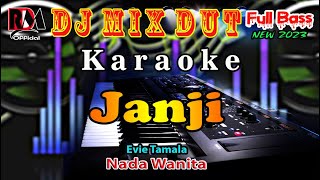 Karaoke Janji  Evie Tamala Nada Wanita Versi Dj Remix Dut Bas Horegg Cover By RDM Official [upl. by Yaluz]